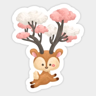 The Deer Tree Sticker